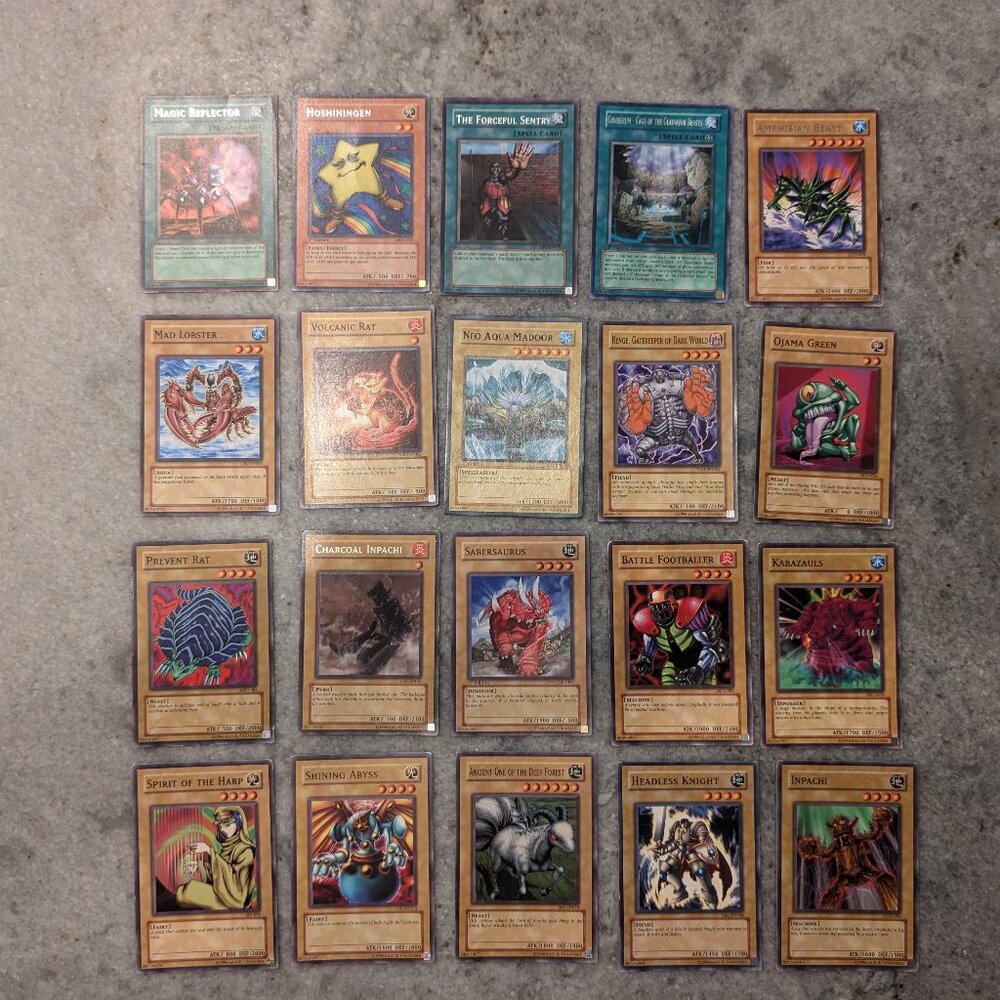 Vintage Yu-Gi-Oh! Card Lot (20 Cards) - Early Sets - 1st Editions & Holos
